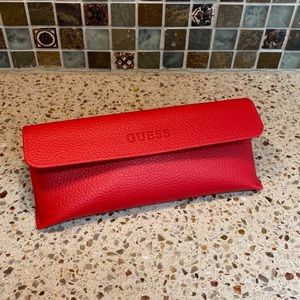 Red Guess Glasses Case